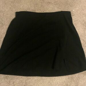 H&M black mini skirt with side slit